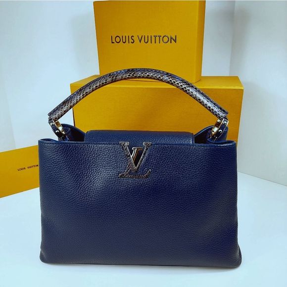 Louis Vuitton Taurillon Python Capucines BB Indingo Bag - Picture 16 of 16